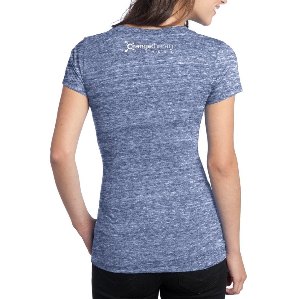 Orange Theory Tri Blend V-Neck Heather Navy - Picture 2 of 3